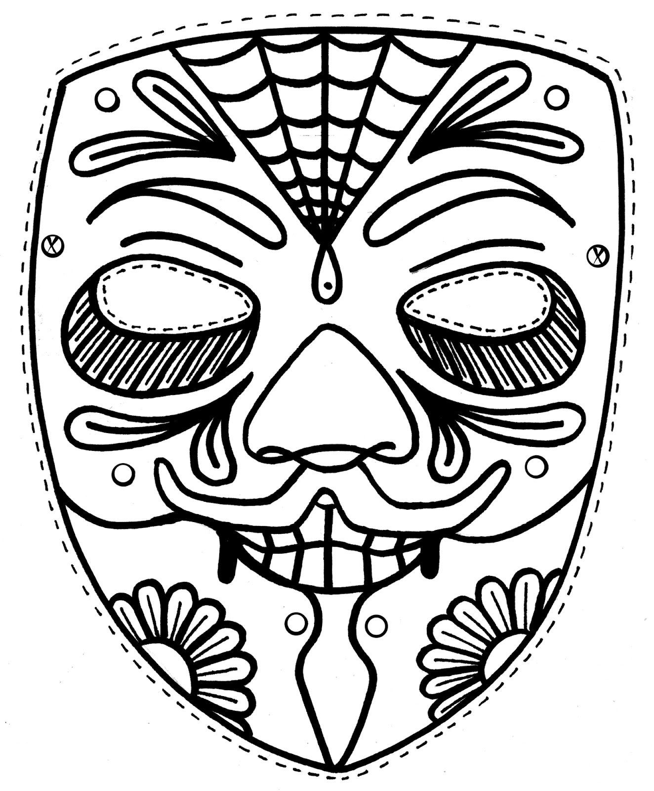 Mask Coloring Pages 1