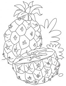 free printable pineapple coloring pages for kids