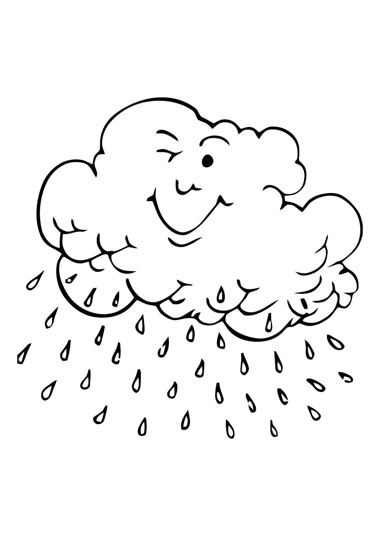 types of clouds coloring pages