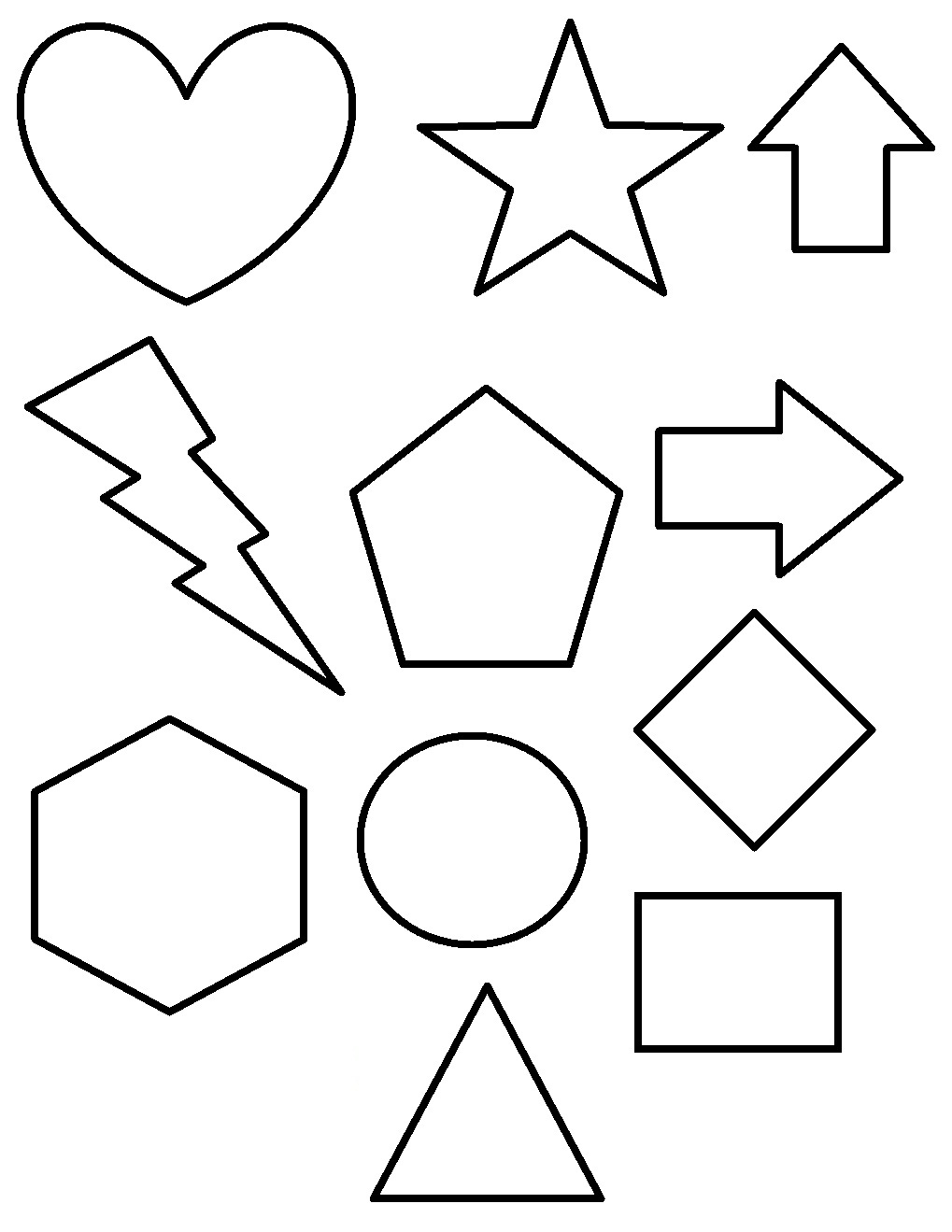 printable shapes for kids