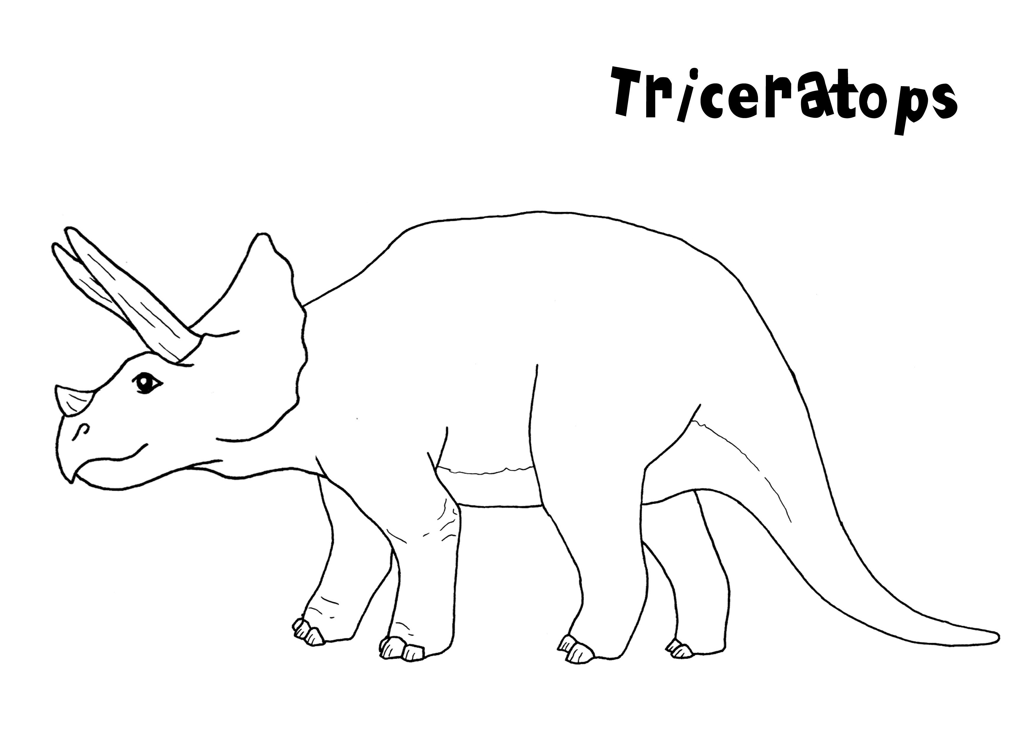 Triceratops Dinosaur Coloring Page Coloriage Dinosaure Coloriage | My ...