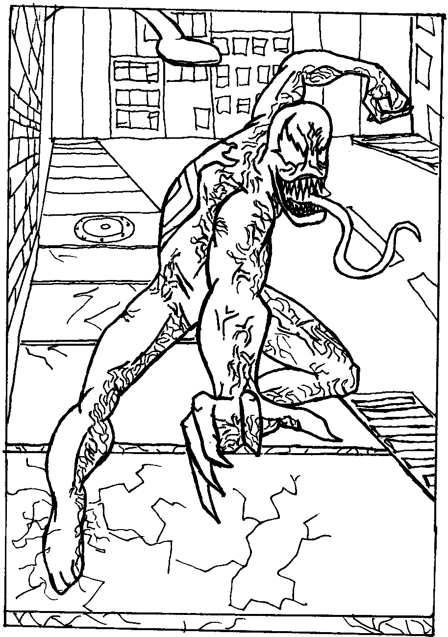 anti venom spiderman coloring pages