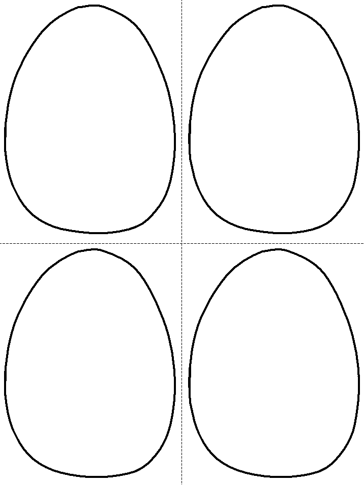 4 Oval Shapes Coloring Page