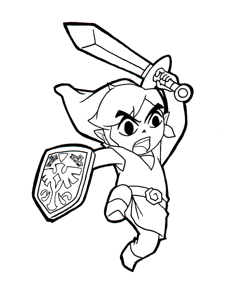 Download Free Printable Zelda Coloring Pages For Kids