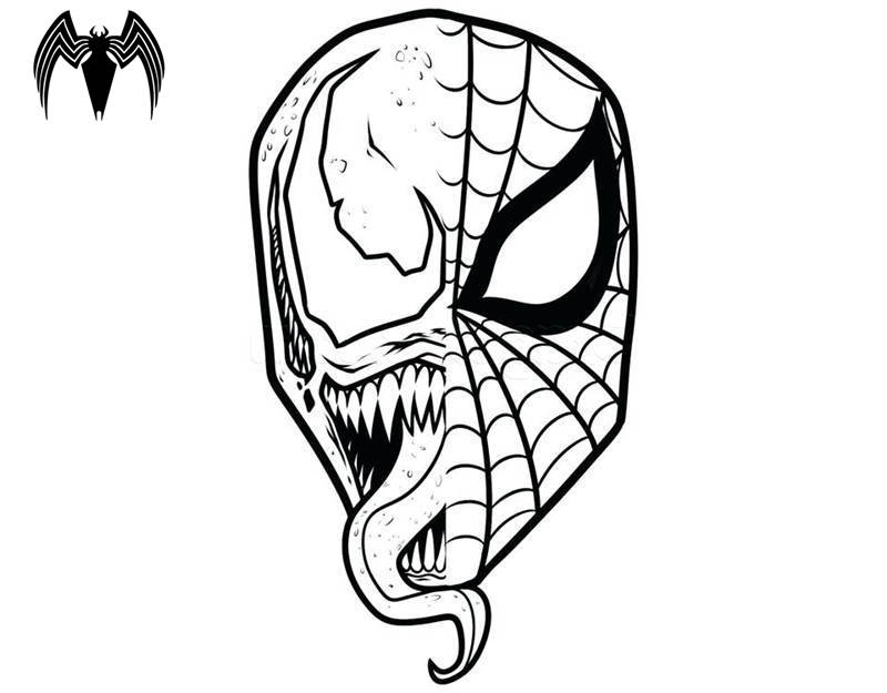 Relax while you create with these free mandala Coloring Pages Venom Spiderman