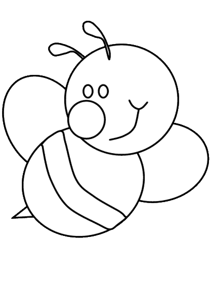 Cute Bumblebee Coloring Page