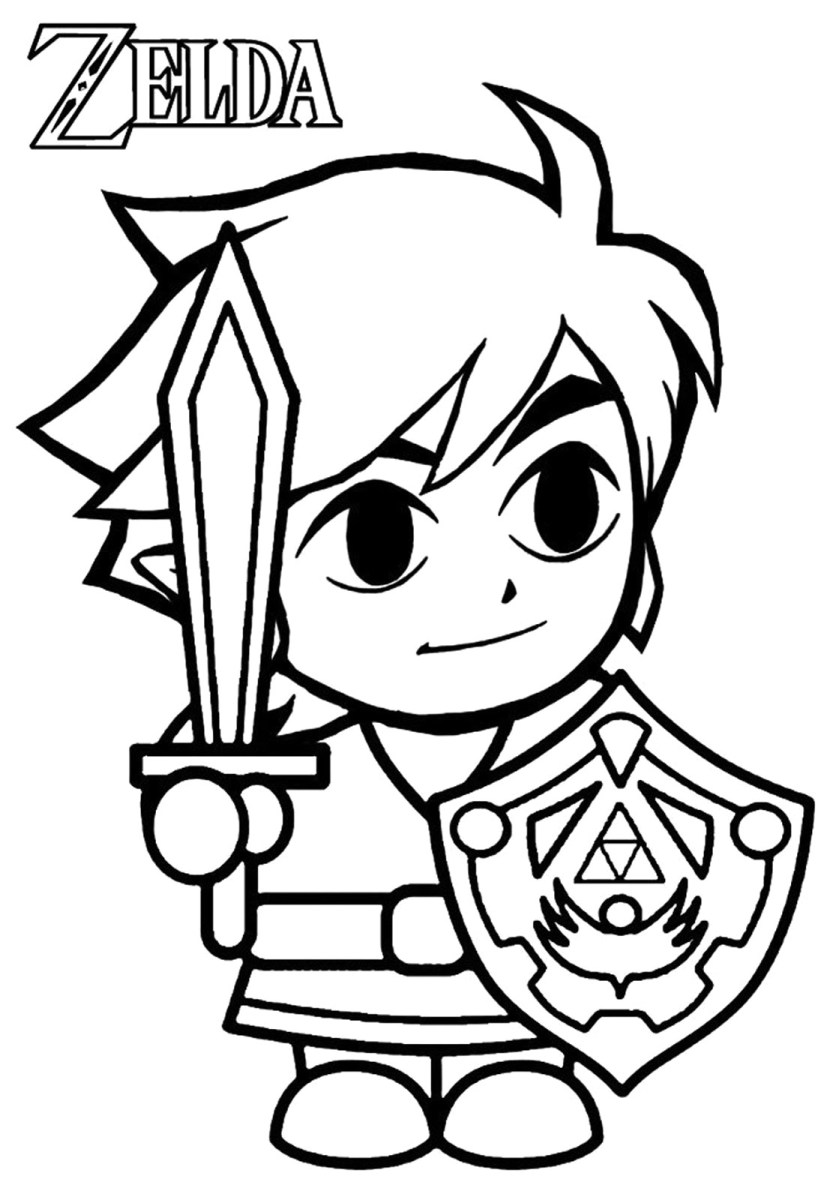 Download Free Printable Zelda Coloring Pages For Kids