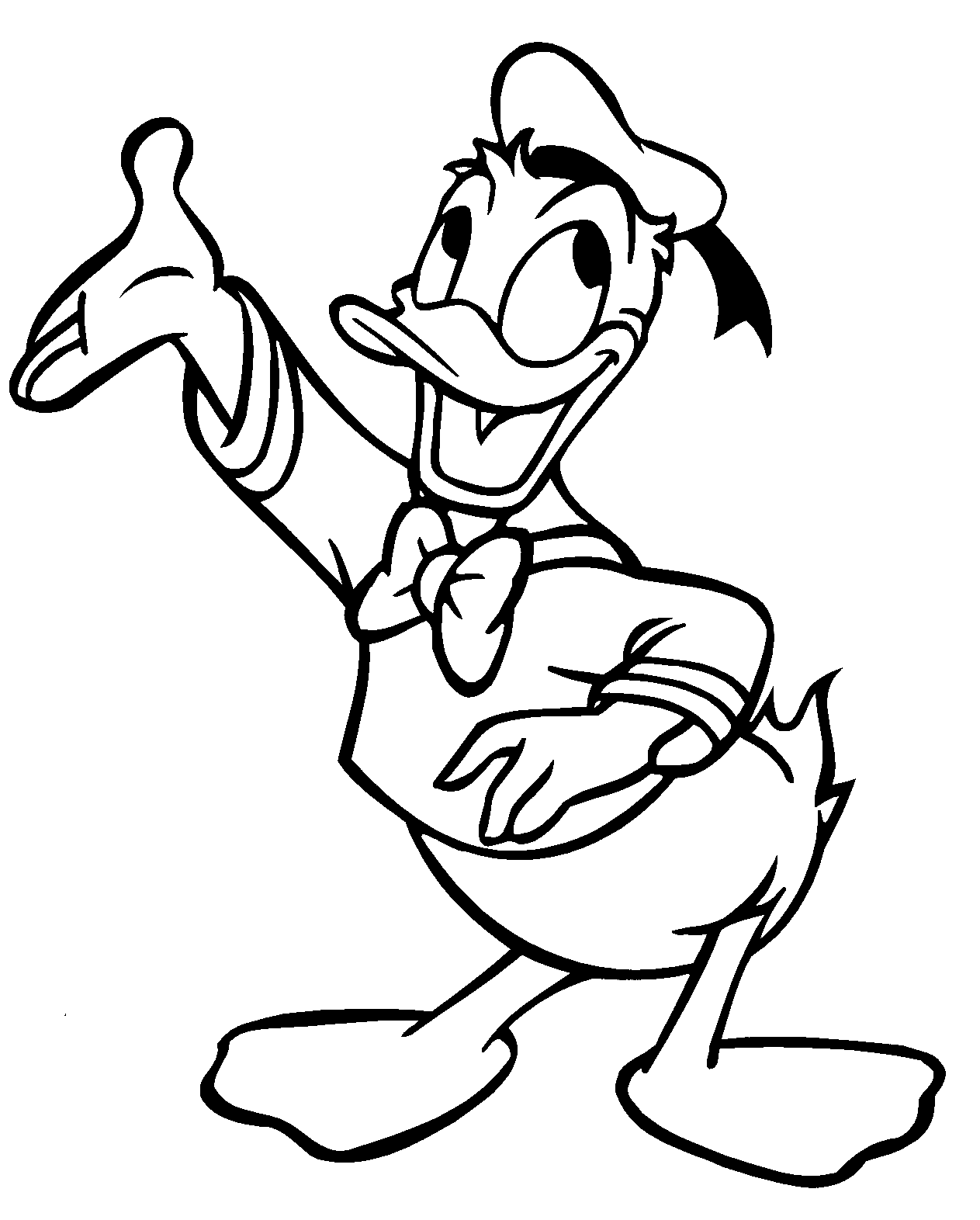 Printable Disney Donald Duck Painting A Picture Coloring Pages 7