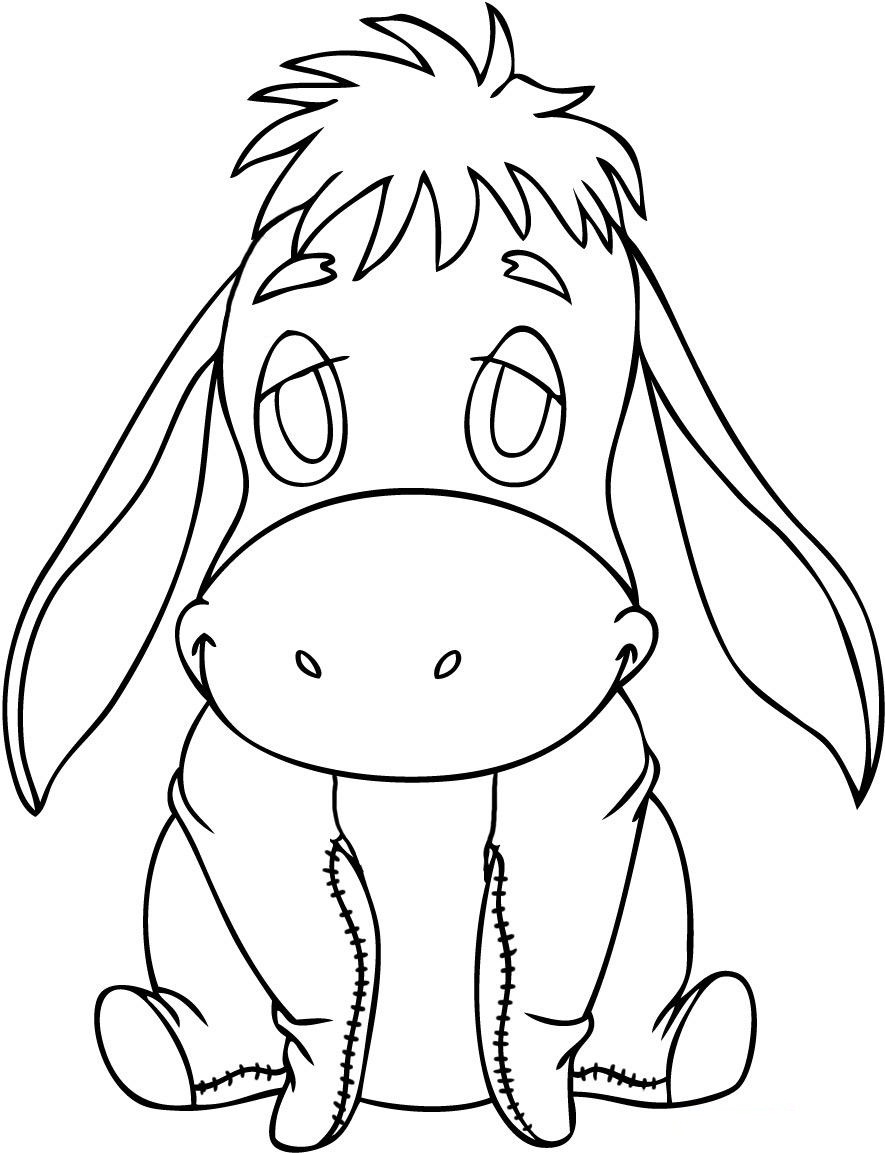 winnie the pooh and eor coloring pages