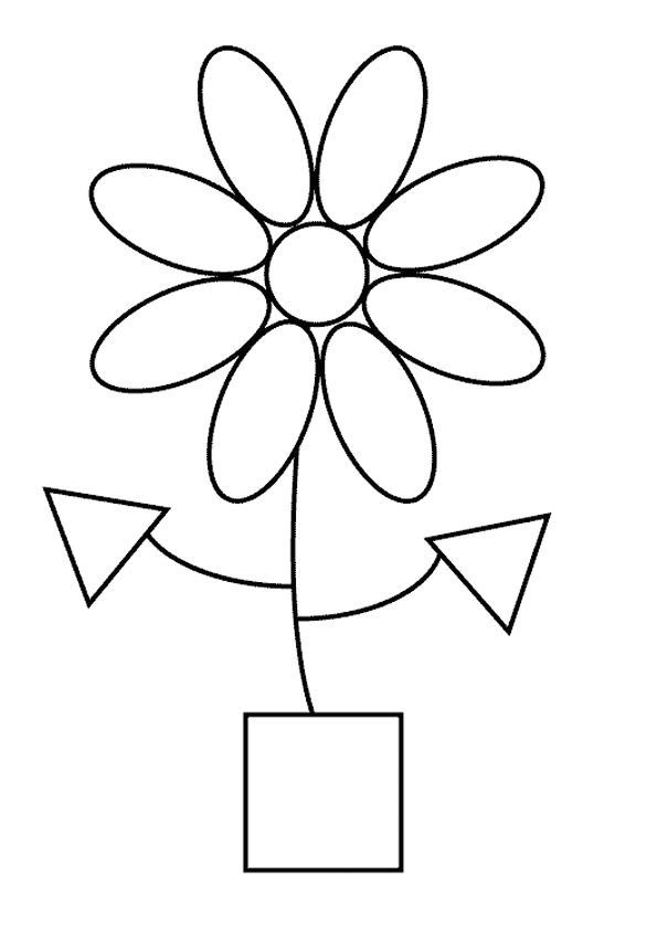 Flower Shapes Coloring Page