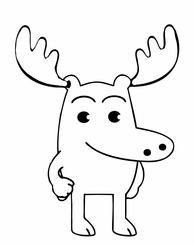 Free Printable Moose Coloring Pages