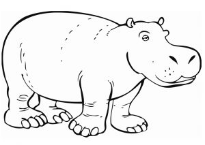 free printable hippo coloring pages for kids