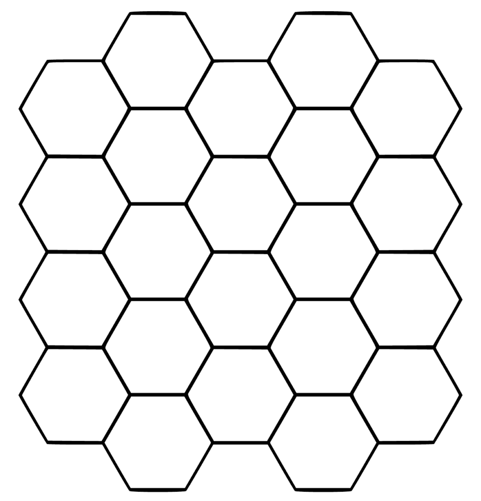 Honeycomb Shapes Coloring Page