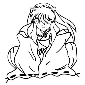 free printable inuyasha coloring pages for kids