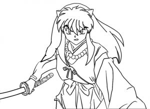 free printable inuyasha coloring pages for kids