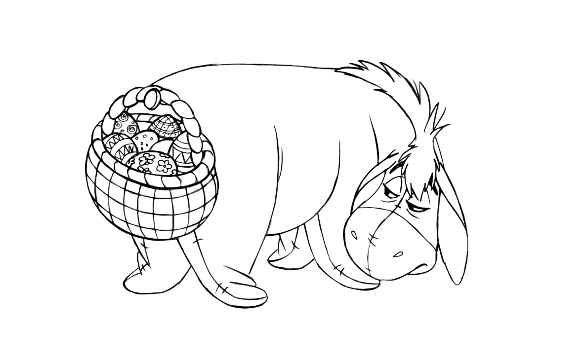 eeyore face coloring pages