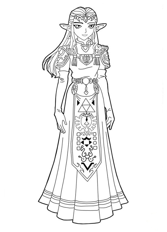 free printable zelda coloring pages for kids