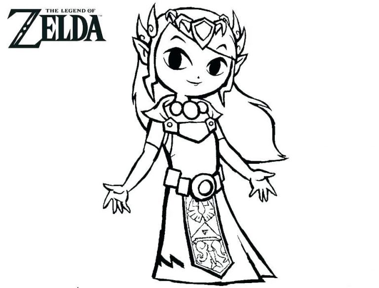 free printable zelda coloring pages for kids