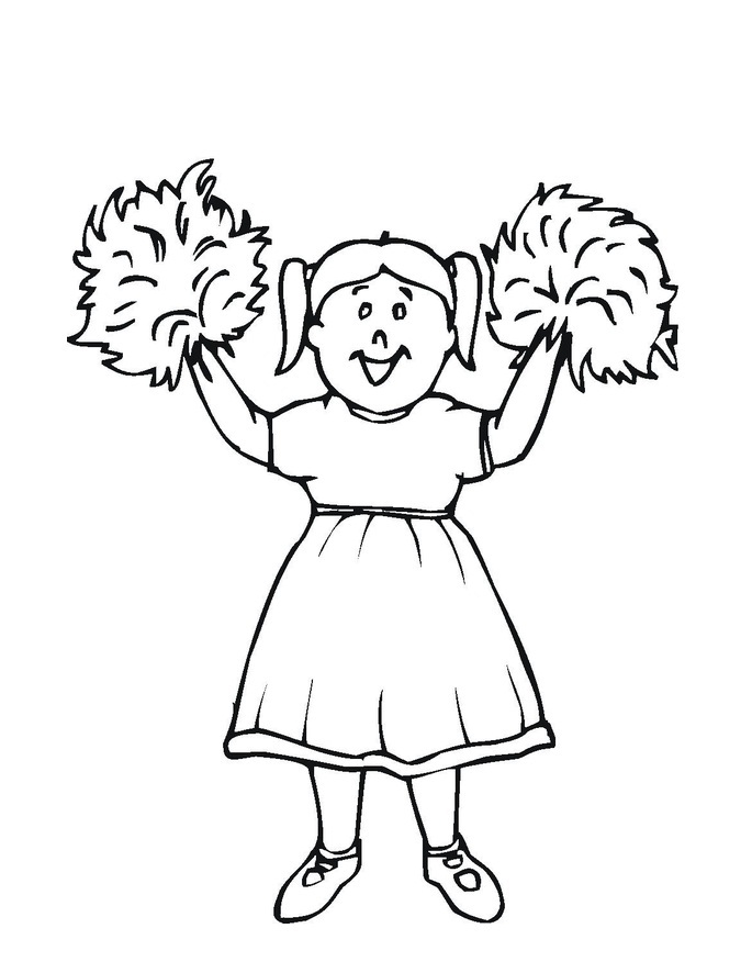 Cheerleading Printable Coloring Pages