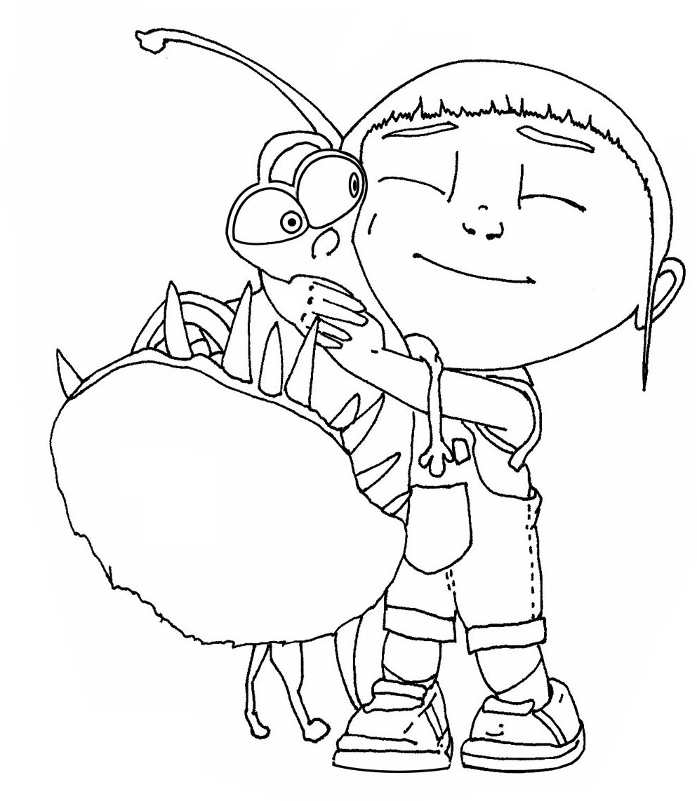 despicable me 2 edith coloring pages