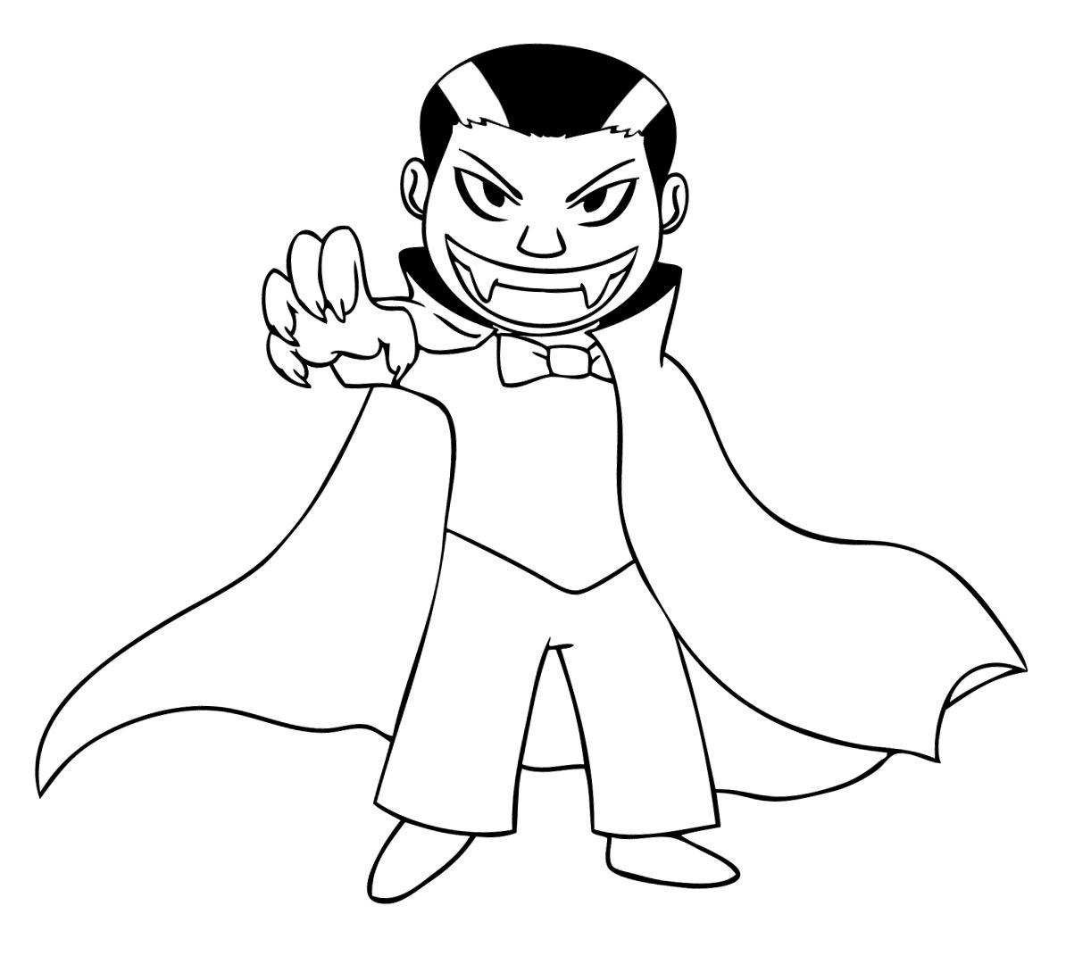 vampire coloring page