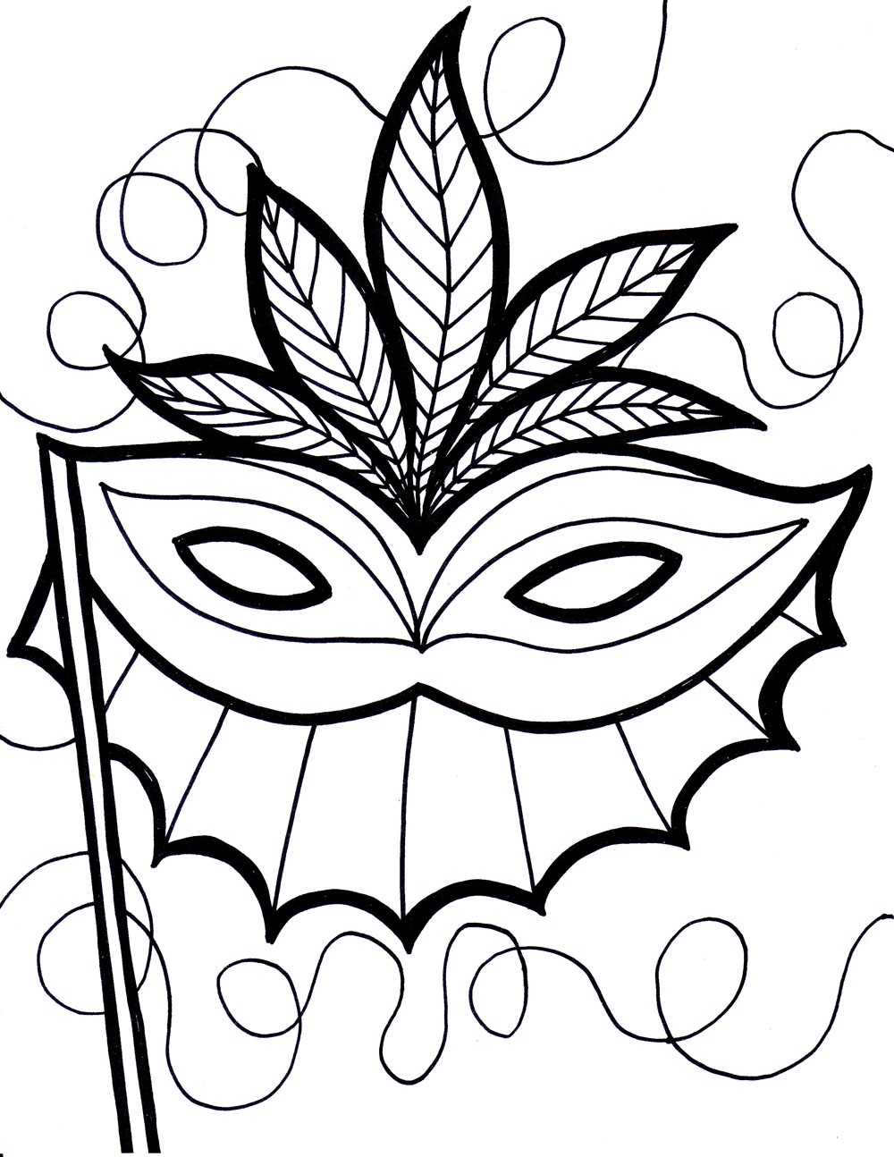 Mardi Gras Coloring Pages For Kids