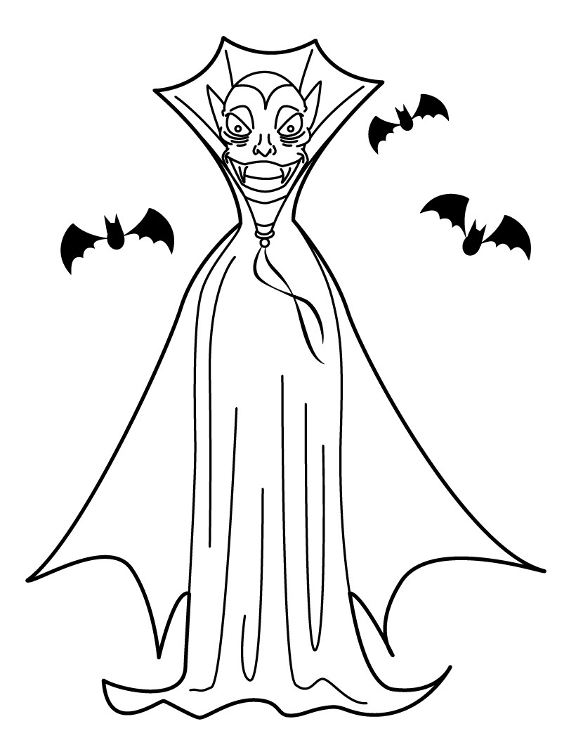 Vampire Printable Coloring Pages - Printable World Holiday