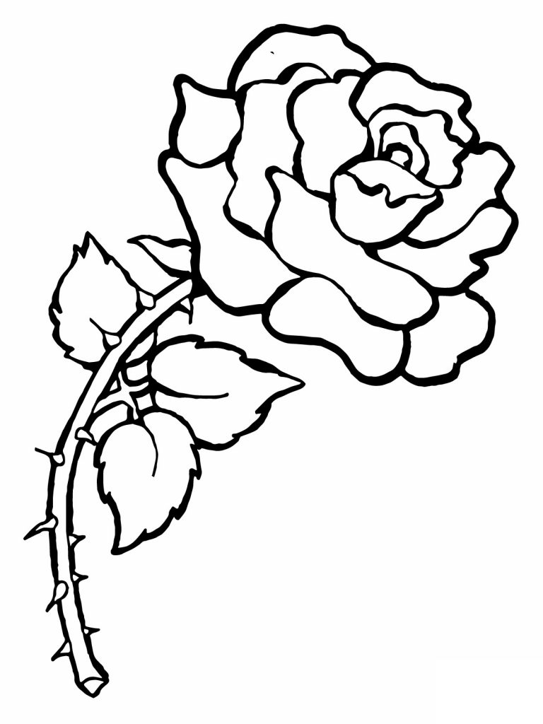 Free Printable Roses Coloring Pages For Kids