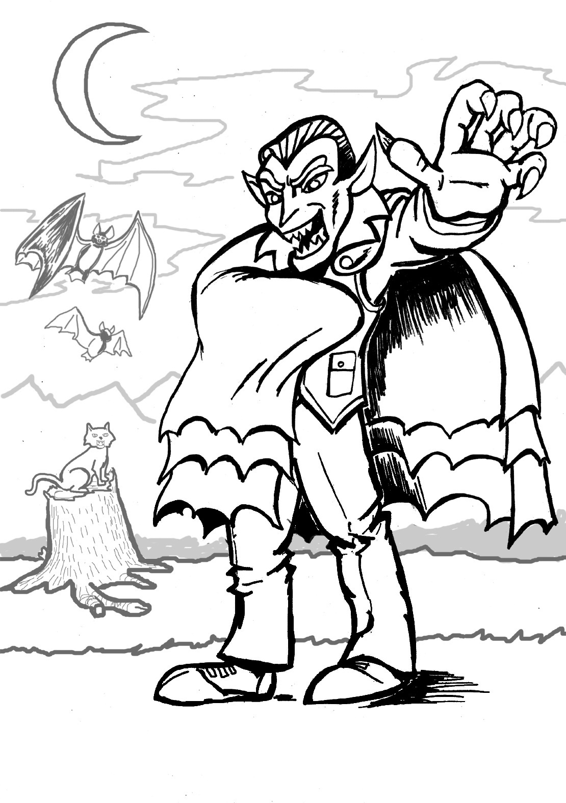 Download Free Printable Vampire Coloring Pages For Kids