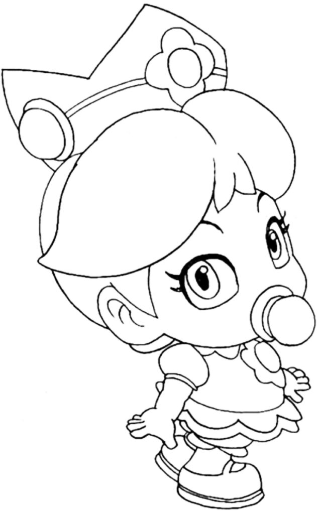 Baby Peach Coloring Page