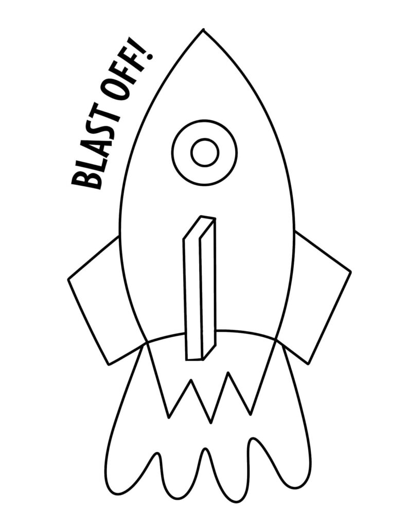 Blast Off Coloring Sheet Preschool Jpeg