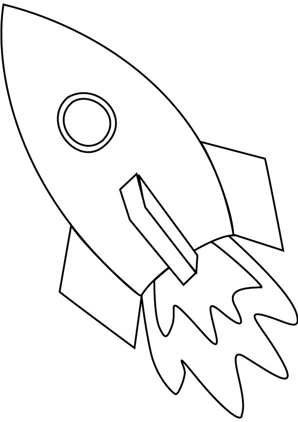 Easy Rocket Coloring Page