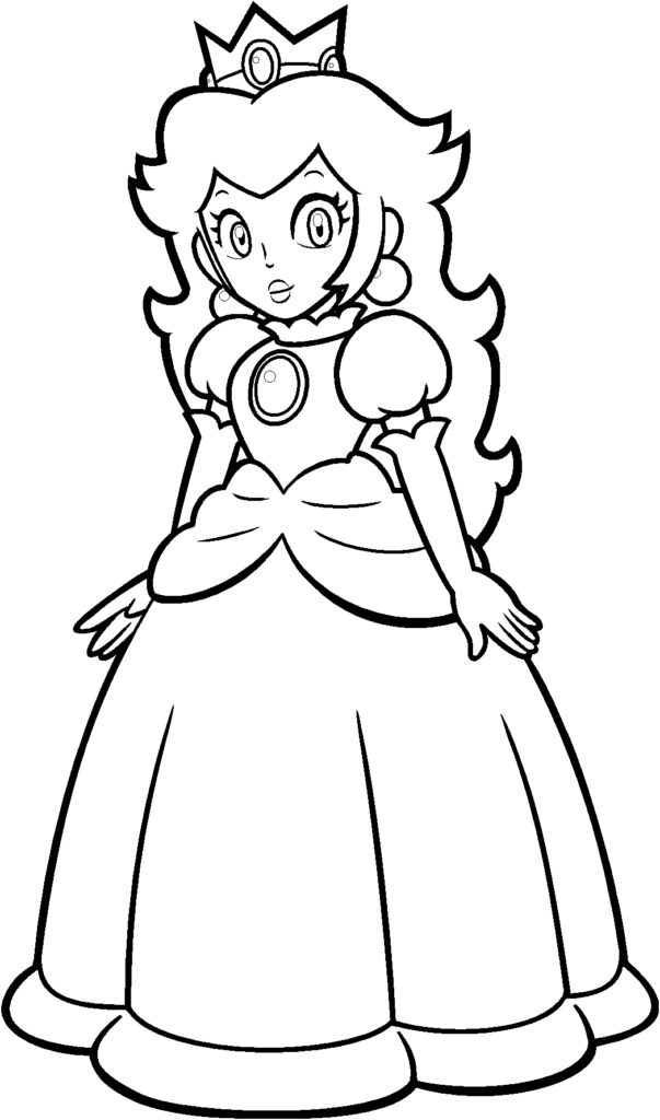 Princess Peach Coloring Sheet