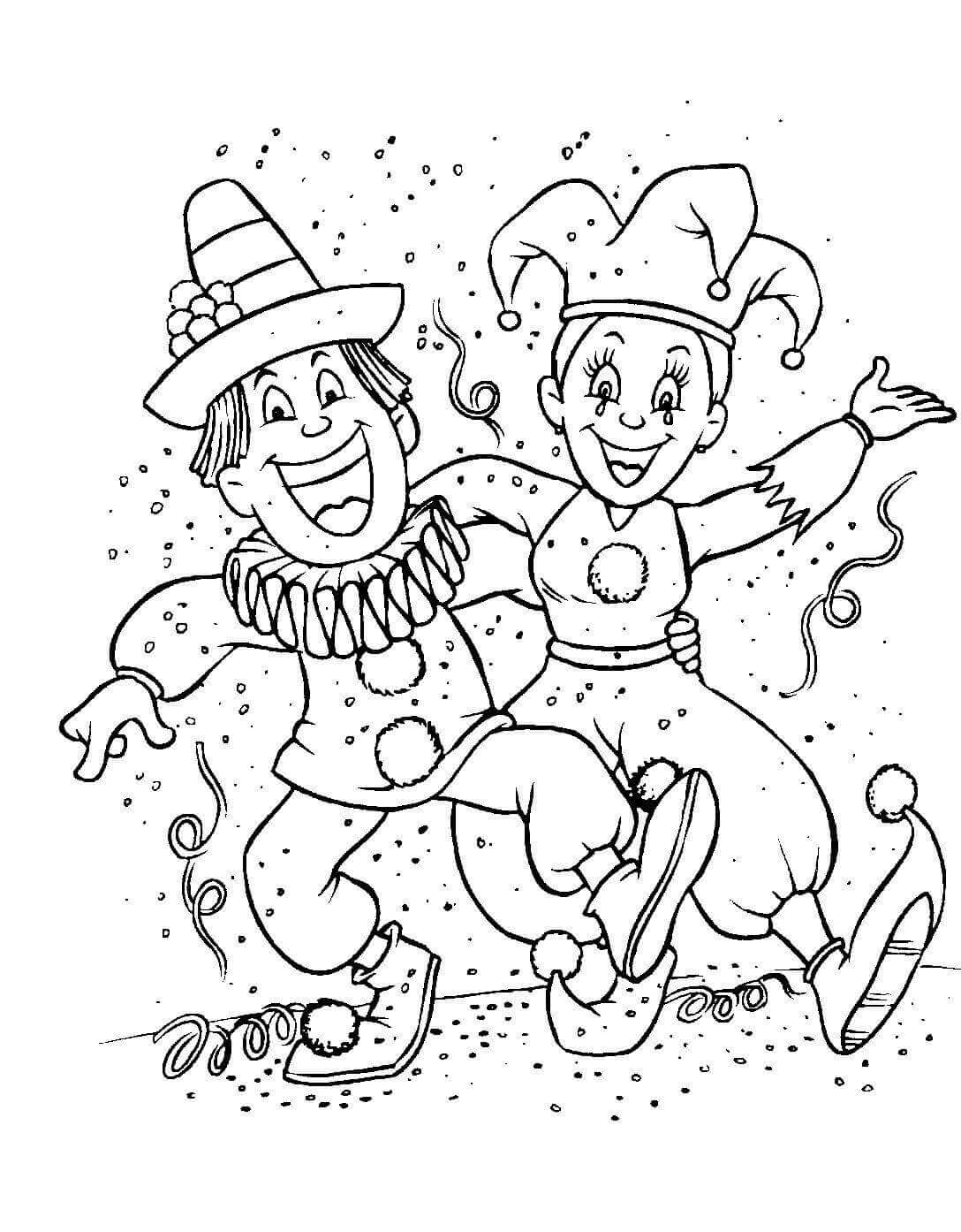 Printable Mardi Gras Coloring Pages