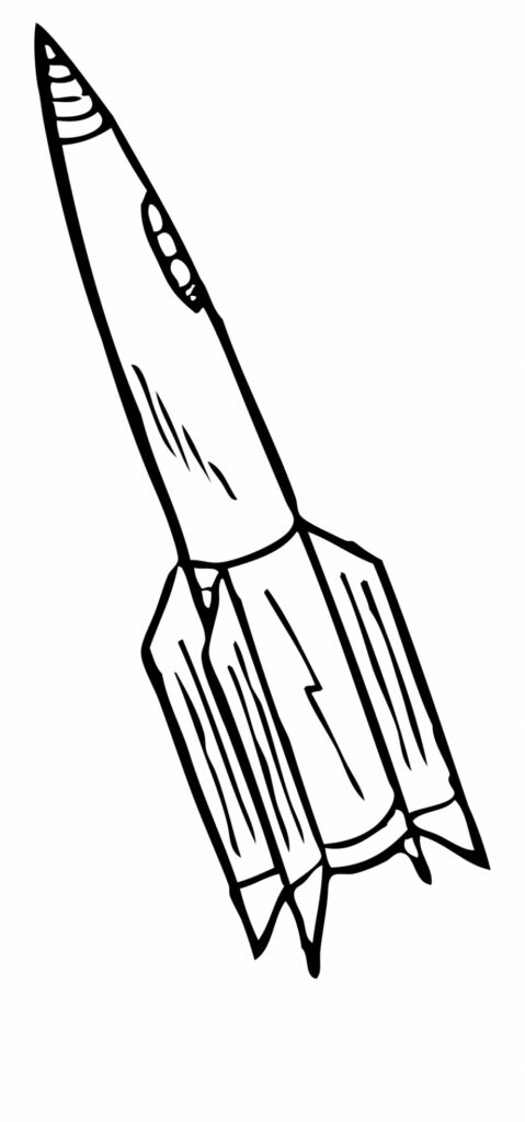 Rocket Coloring Sheet