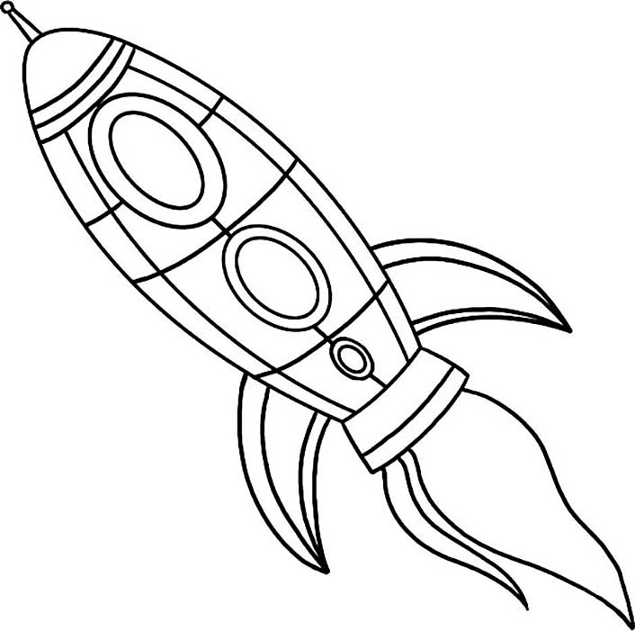 Rocket Ship Coloring Sheet