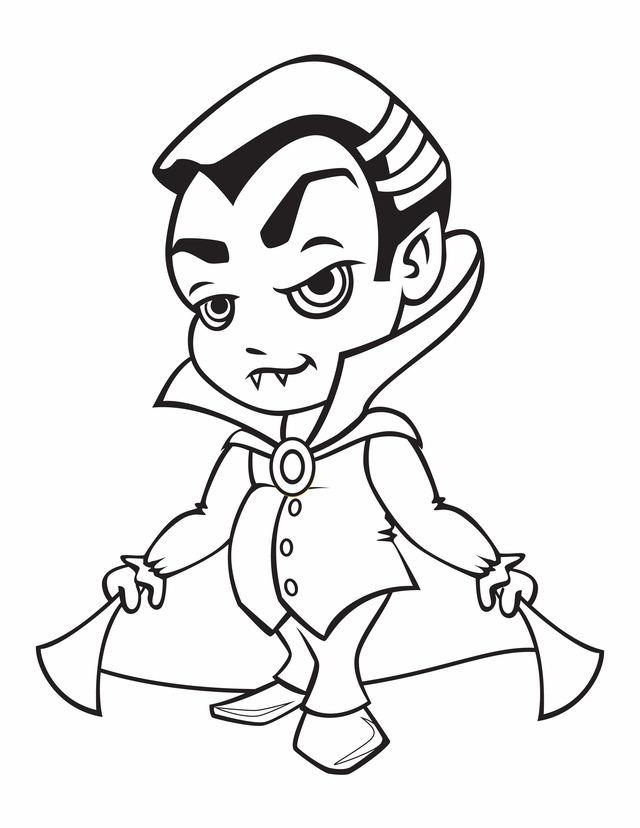 coloring pages of scary vampires