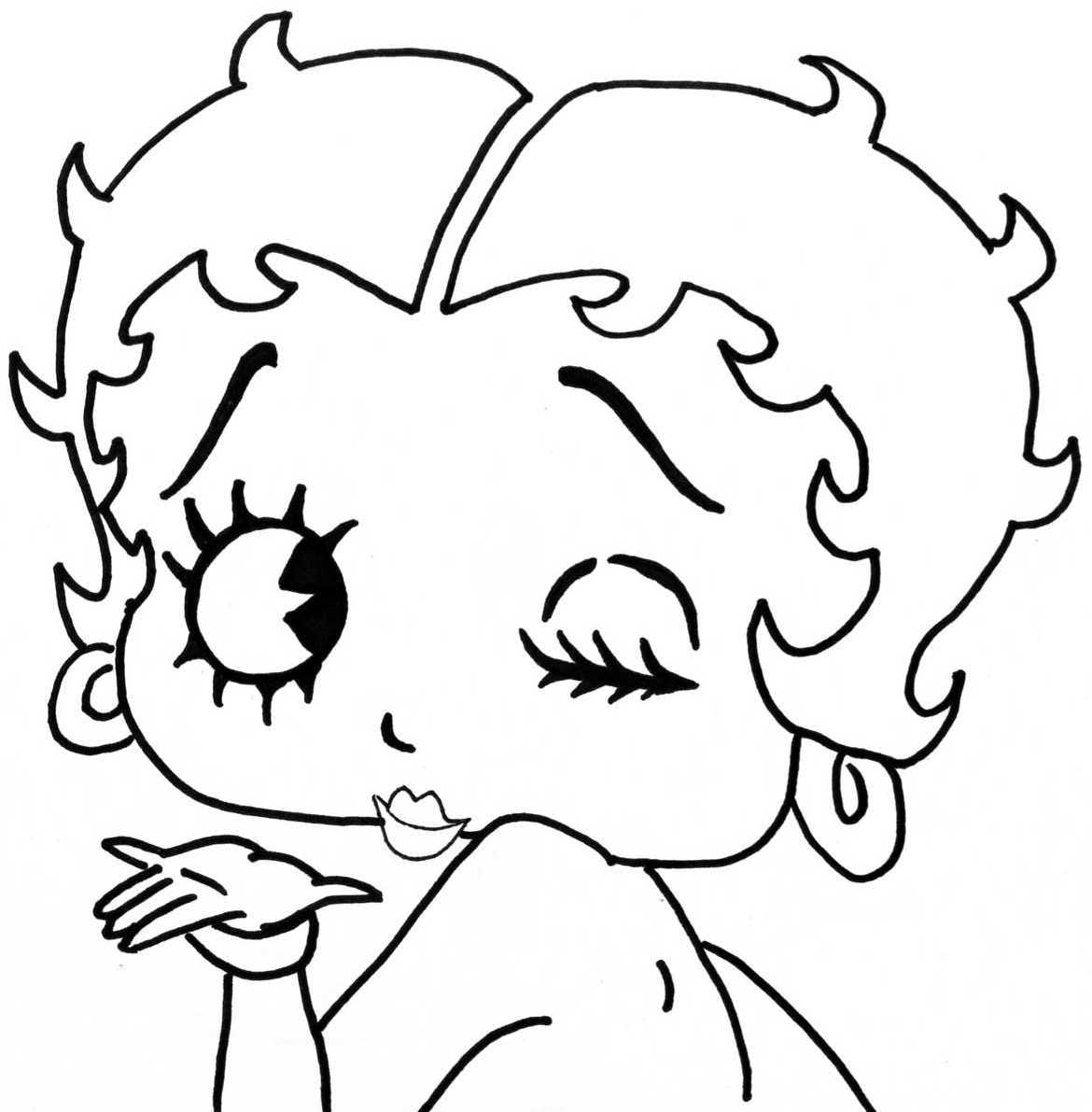 betty boop angel coloring pages