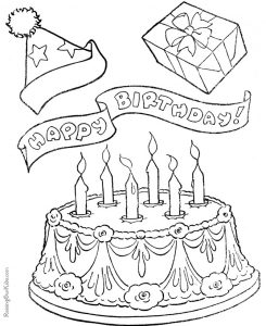 Free Printable Birthday Cake Coloring Pages For Kids