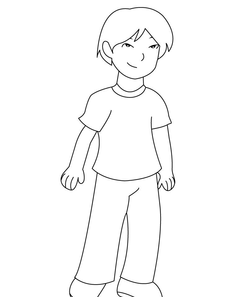 cute boy coloring pages