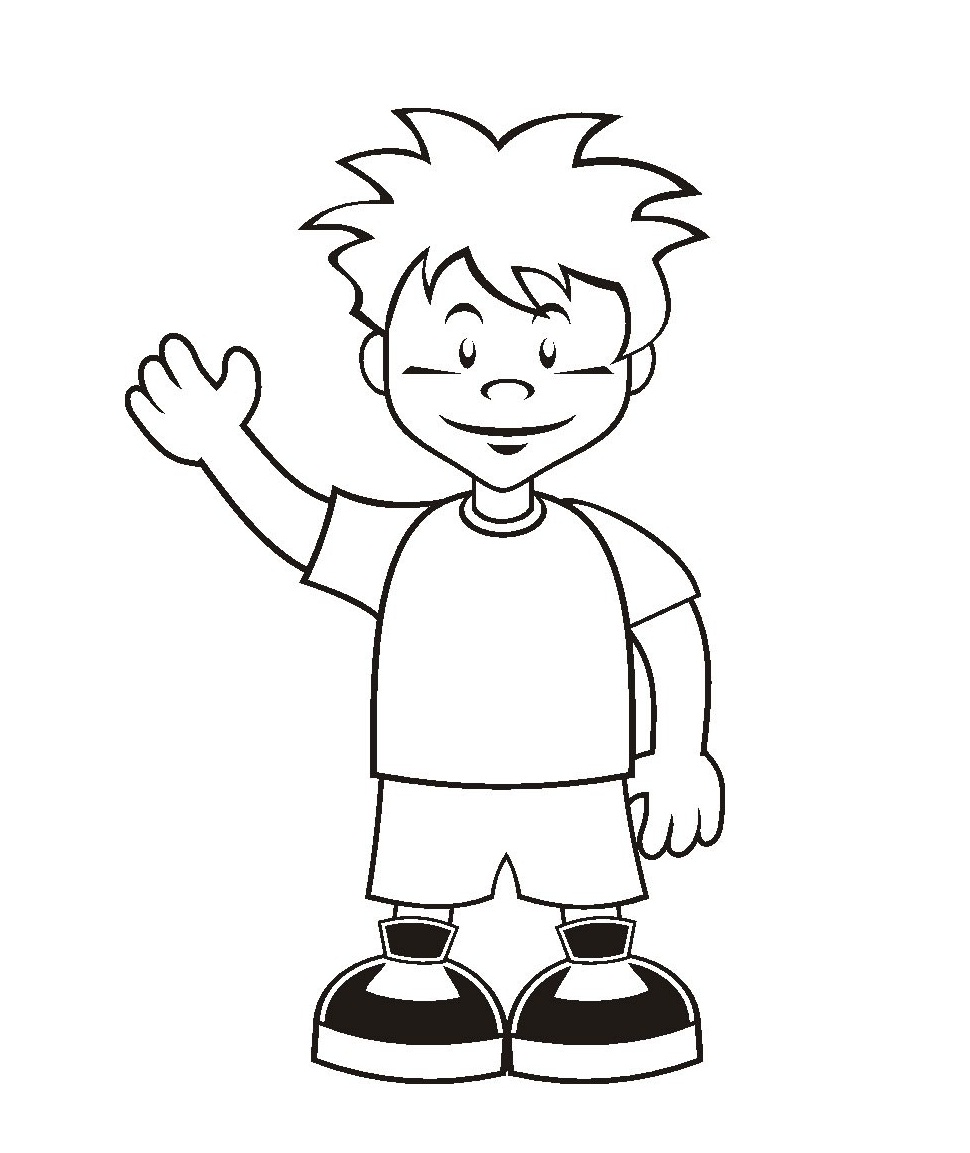 a boy coloring pages