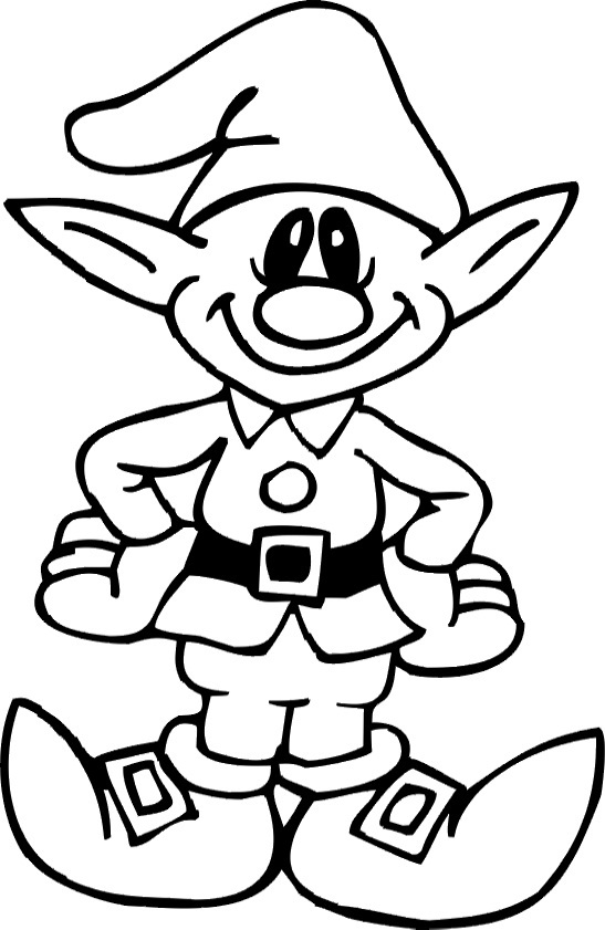 Coloring Pages Of Christmas Elf Coloring Pages