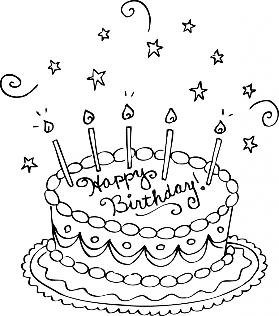Download Free Printable Birthday Cake Coloring Pages For Kids