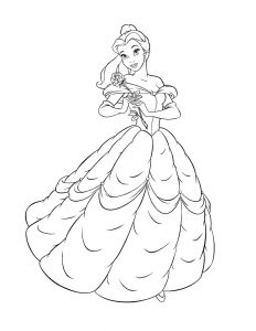 Free Printable Belle Coloring Pages For Kids