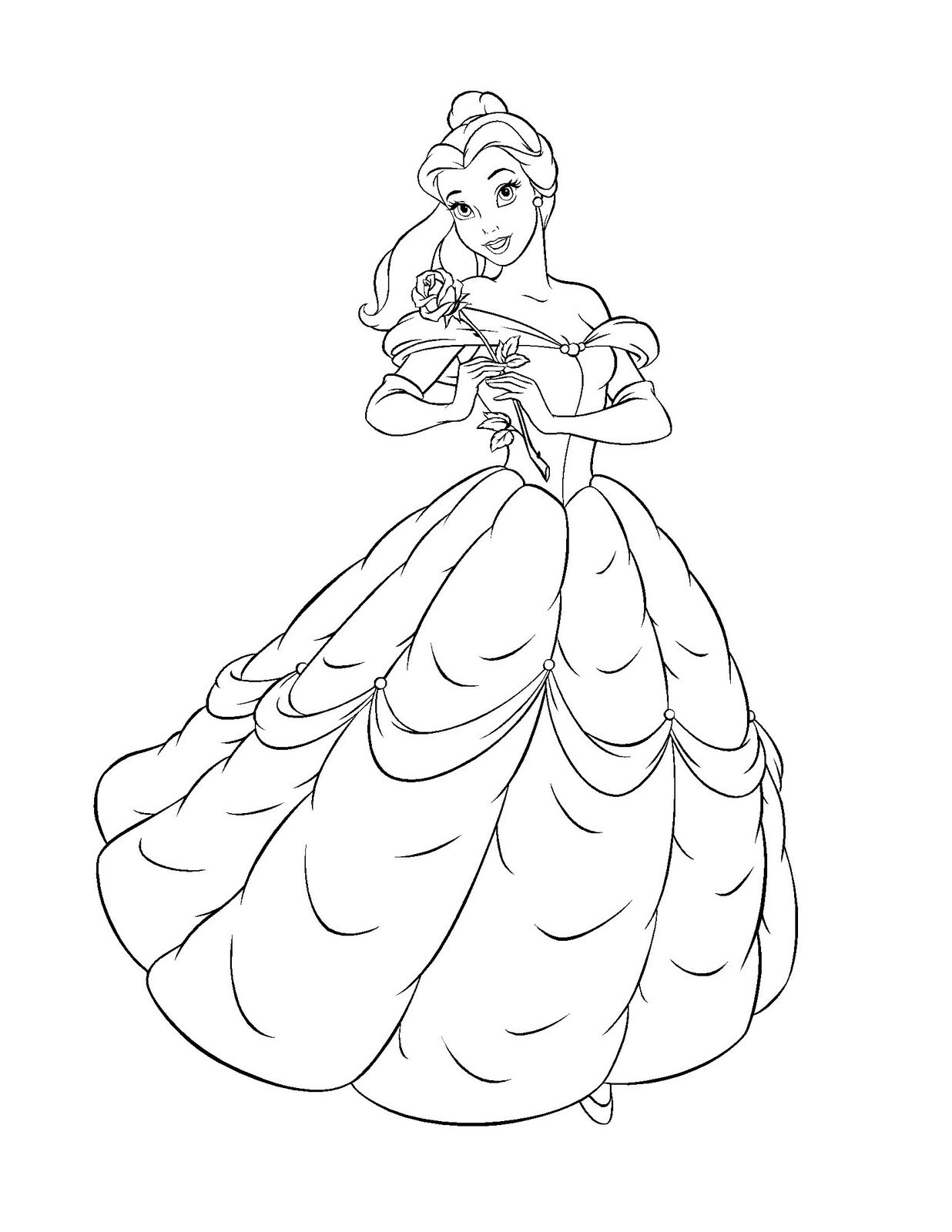 Top 50 Free Printable Unicorn 16+ Coloring Pages Of Disney Princess Belle