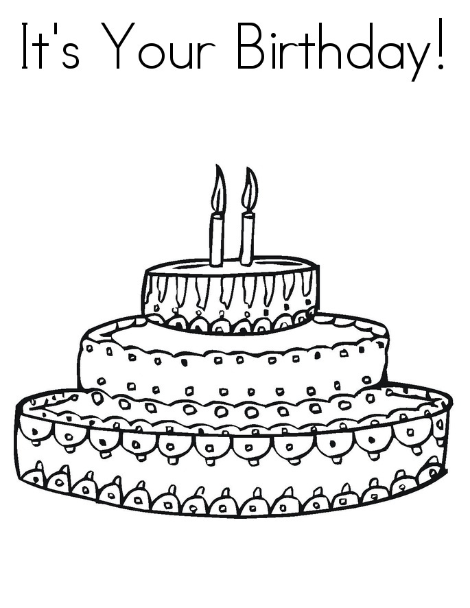 Free Printable Birthday Cake Coloring Pages For Kids - vrogue.co