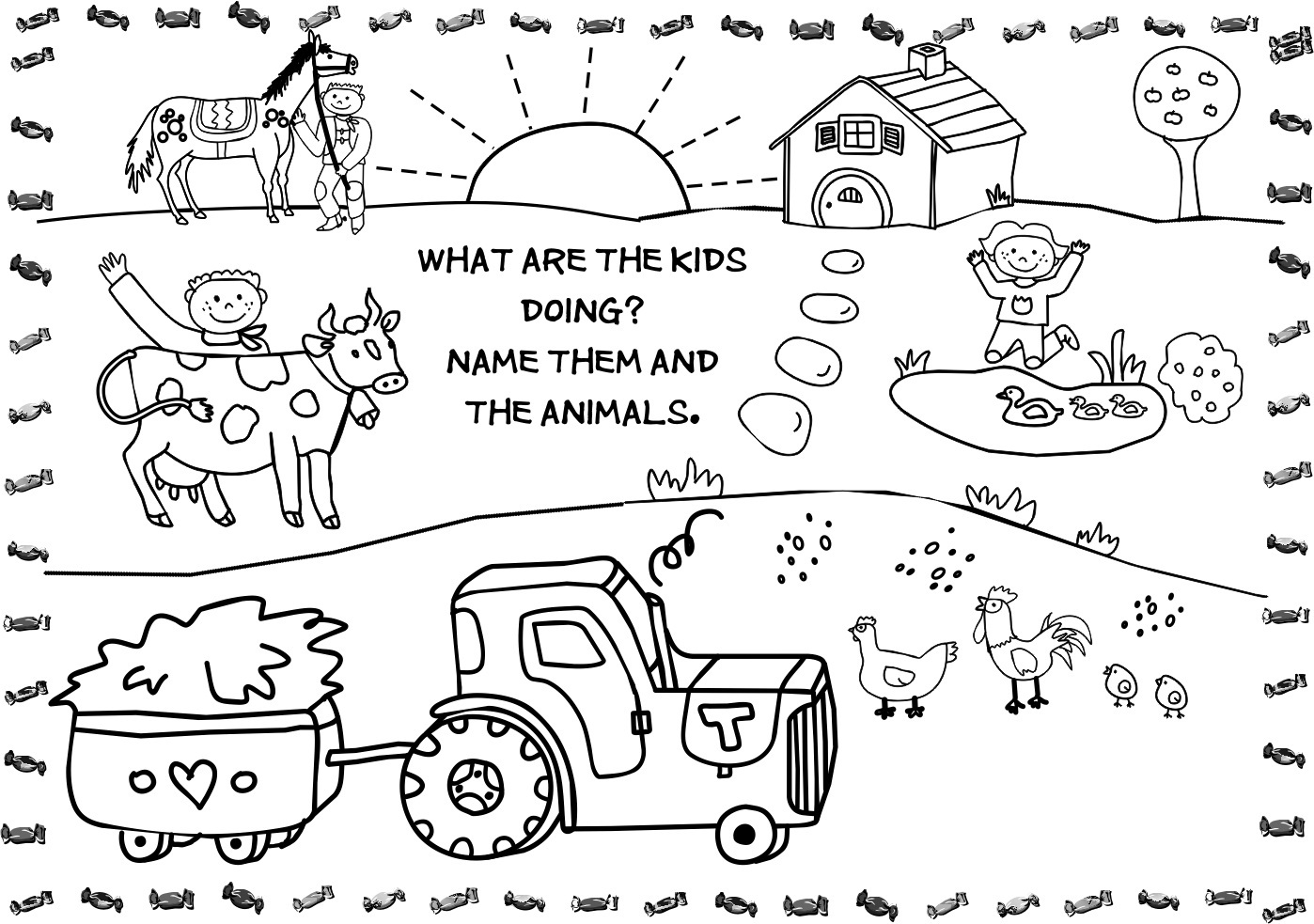 Gambar Free Printable Farm Animal Coloring Pages Kids Animals Book di ...