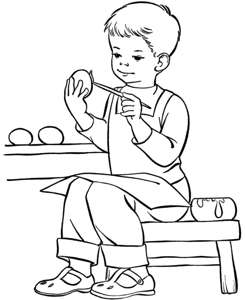 Little Boy Coloring Pages Coloring Pages