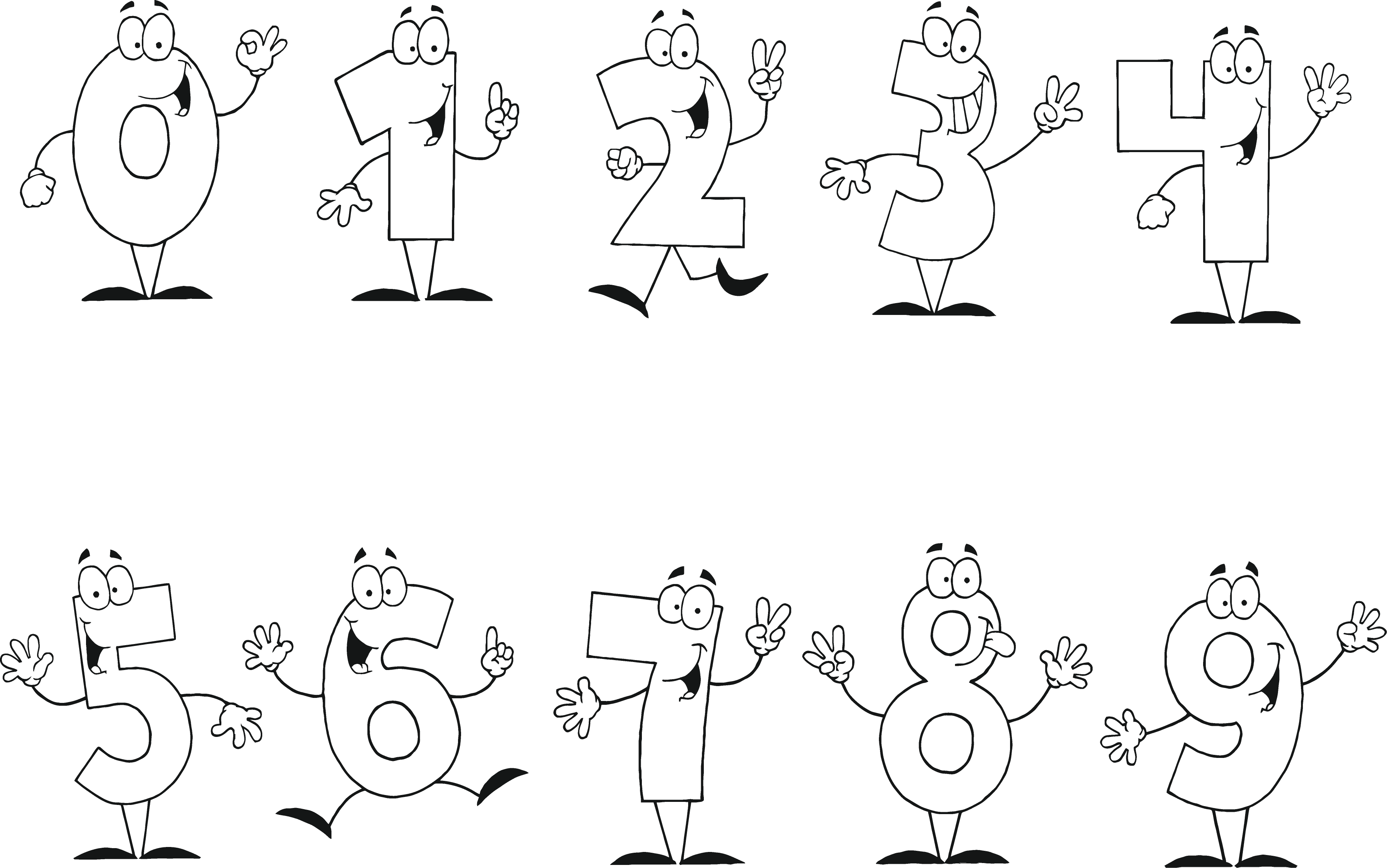 bubble numbers coloring pages