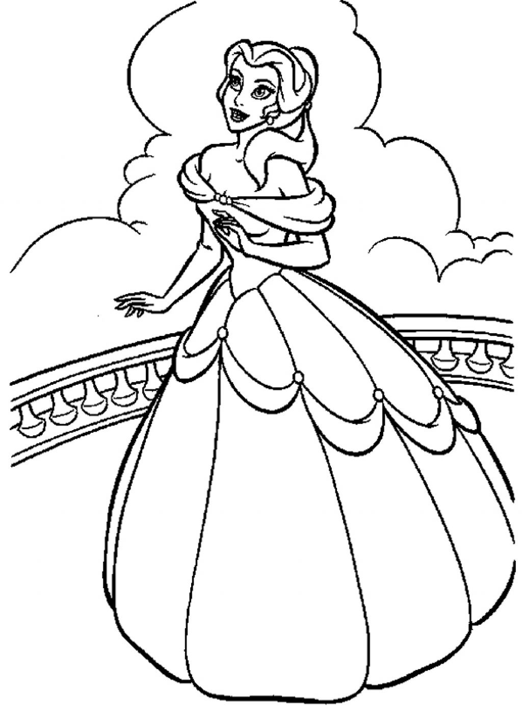 Download Free Printable Belle Coloring Pages For Kids